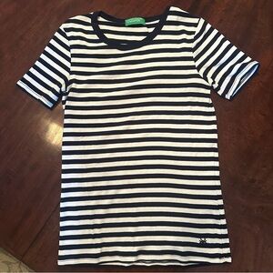 Navy and White Striped Tee - like new